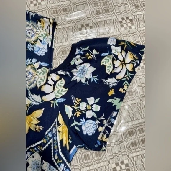 JM Collection Printed Cold-Shoulder Dress - Picture 5 of 8